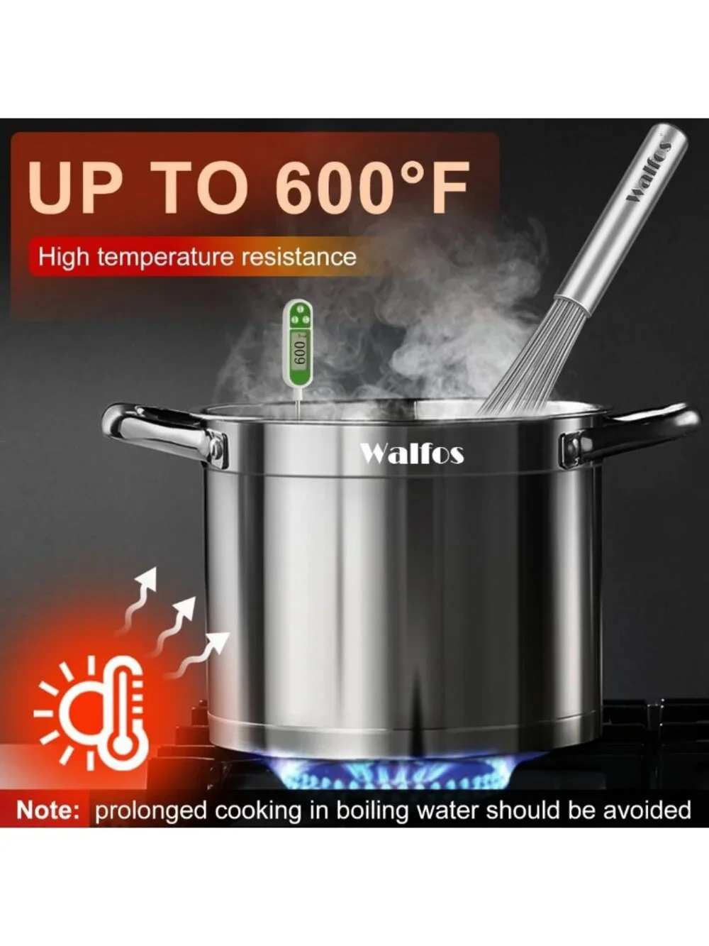 Large Stainless Steel Whisk Set of 2 - Heavy Duty for Beating Eggs & Mixing